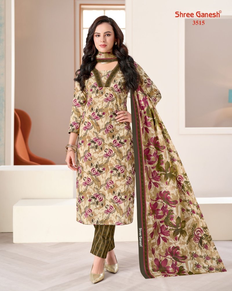 Samiyra Vol 25 By Shree Ganesh Cotton Printed Dress Material